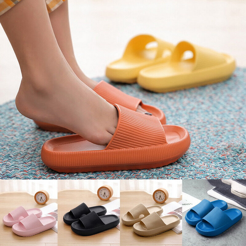 Cyprus Japanese indoor slipper selipar Thick Sole Shower Slippers Female Couples Increased Household Bath Shower Antiskid Thick Bottom Male Summer Soft Bottom